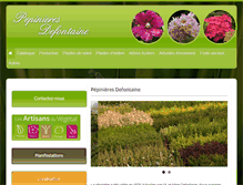 Tablet Screenshot of pepinieres-defontaine.fr